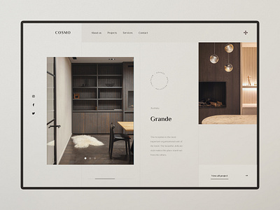 Cosmo - Hotel concept concept design horizontal scroll hotel interior minimalist shot slider typography ui ux web design website