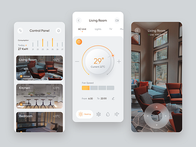 Smart Home App android app application ios smart smarthome ui uidesign userinterface