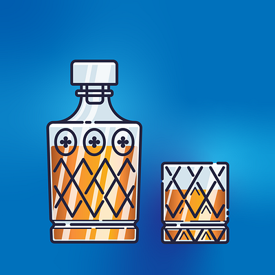 A wee dram alcohol dram drink geometric illustration scotch scotland whiskey whisky