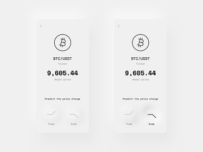 Paper trading app #4 blockchain crypto ios app light mobile app ui neomorphic neomorphism trading trading app