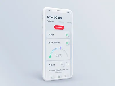 Smart Office App - Neumorphism Style app design neumorphism ui