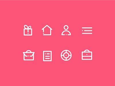 Personal Account Icons account brand business design dot gift home icons iconset invest line list menu minimal mintos target uidesign uxdesign web webdesign