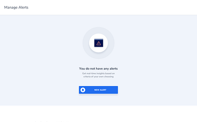 Empty Alert Screen application empty empty screen empty state emptystate interface saas ui ux