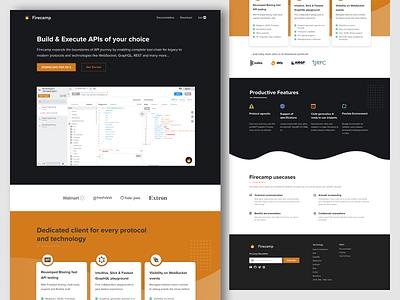 Firecamp Landing page firecamp landing page landing page design product page user experience user interface webdesign