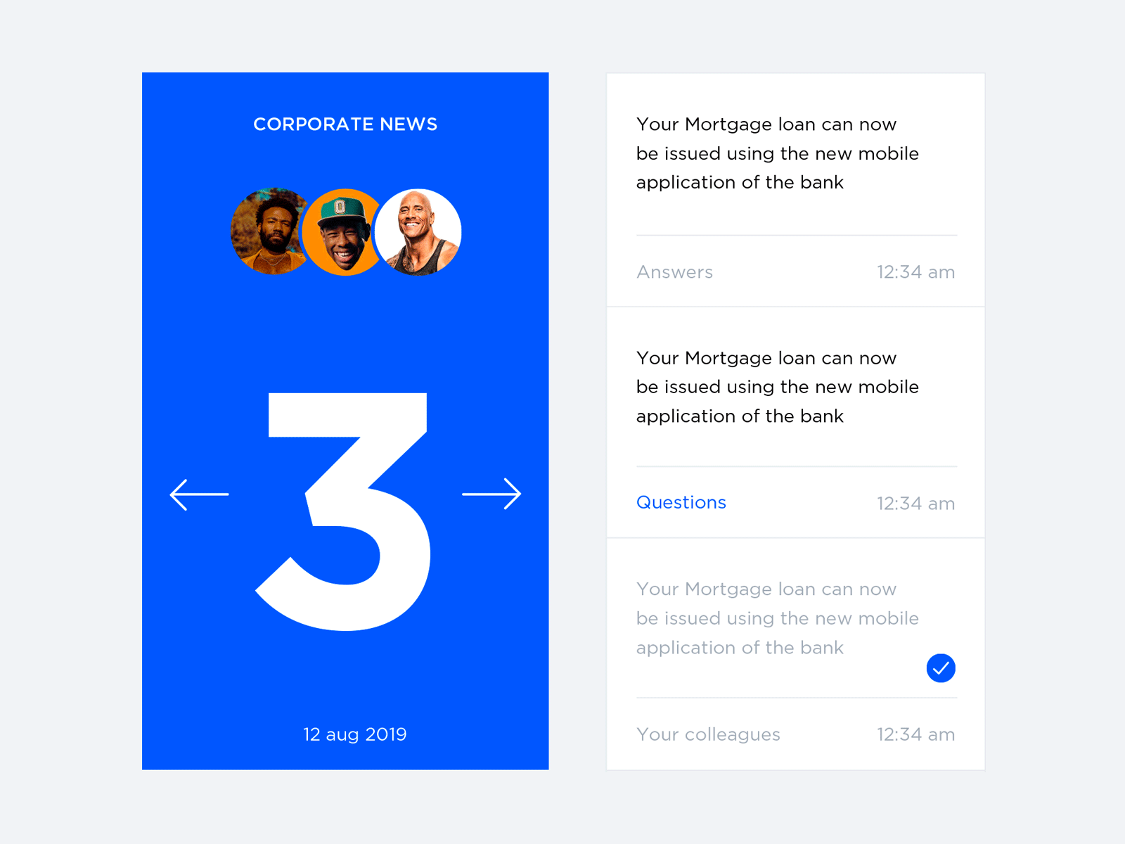 Intranet concept consept interface layout mobile prototype typography ui ux website
