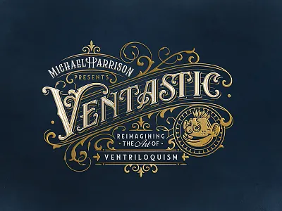 Ventastic Logo design handletterign lettering logo magic typography vintage