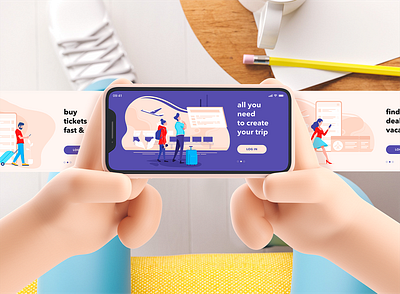 Travel App app concept dribbble illustration mobile app shot
