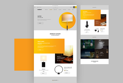 Bight Ecommerce clean ecommerce gradient minimal orange silver uiux web web design webshop