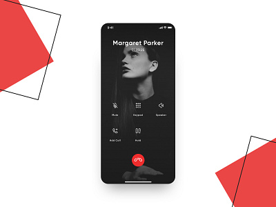 Calling Screen call calling design flat typography ui