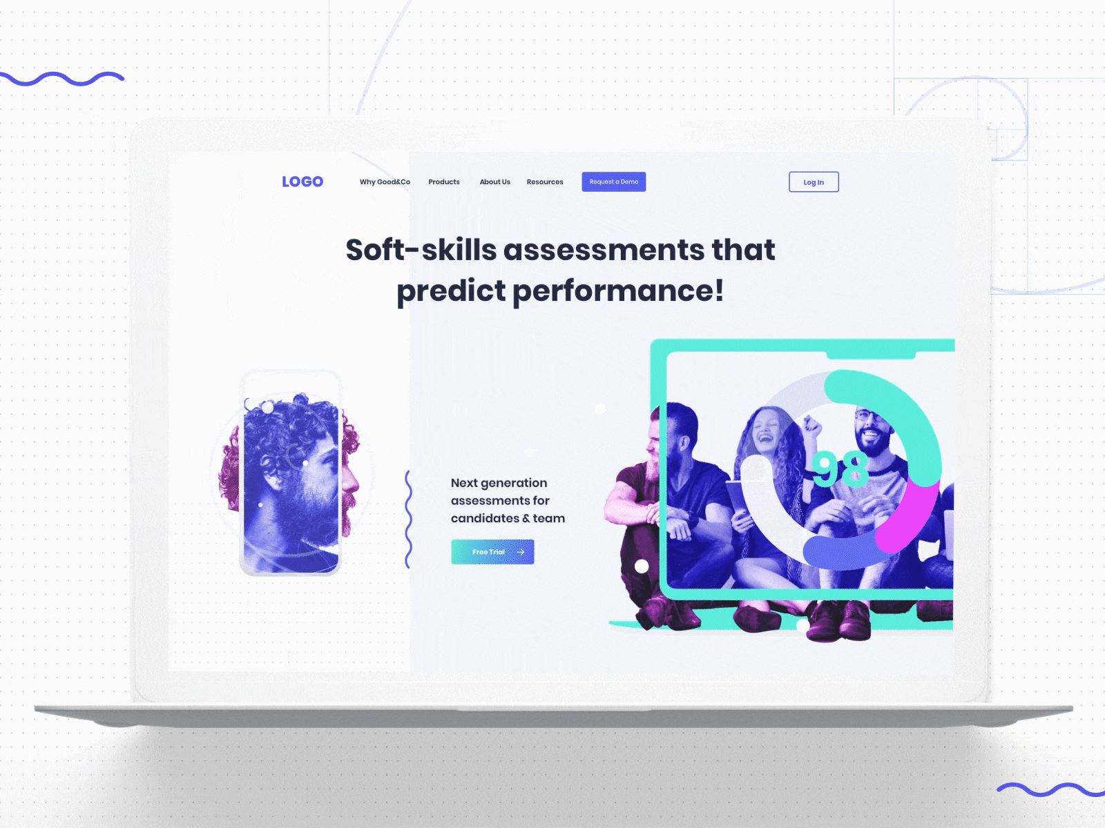 Soft Skills animation design gif moution principle soft skills ui ux web