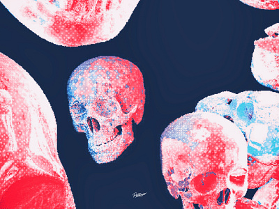 Skull 3d art cinema4d instagram neon skull tattoo