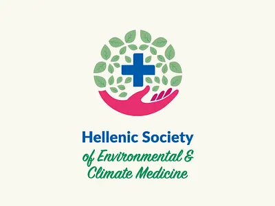 hellenic society of environmental and climate medicine 3 climate climate change climate crisis climatechange design environment environmental environmental design greece health hellenic illustration life logo logo design logotype medicine nature society vector