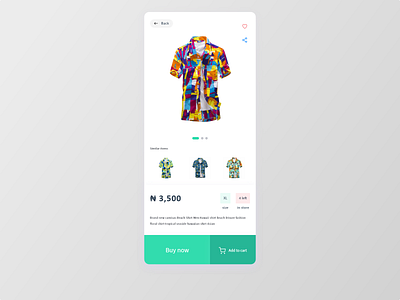 E commerce single item 012 ecommerce mobile single item ui