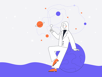 Director illustration director illustration planets star vector