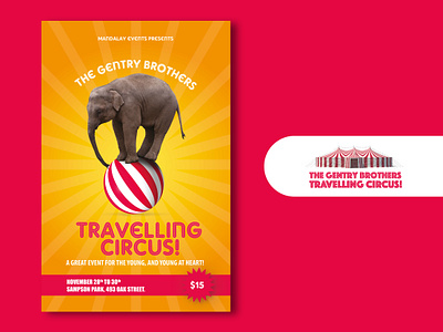 Travelling Circus V3 2020 appletv ball canada circus creative creativity elephant event illustrator itunes montreal netflix new photoshop poster poster art red summer travel