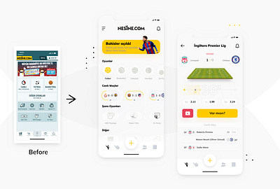 Nesine.com App Redesign app application bet illustrator sketch ui ui design ux uxdesign