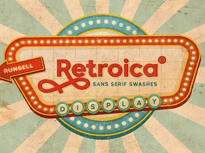 RETROICA Font 60s 70s design font fonts graphic design lettering logo font logo fonts retro retro font sans serif sans serif font signage typeface typefaces vintage vintage design vintage font vintage lettering