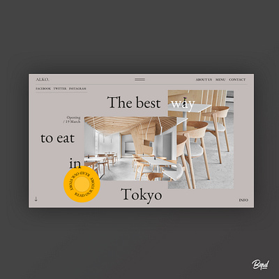 Restaurant - Home Page Exploration clean concept design food home minimal restaurant typography ui ui design web web design webdesign website