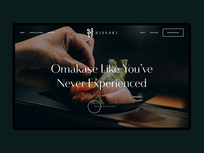 Kissaki design desktop layout minimal restaurant typography ui ux web website