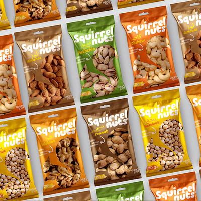 squirrel nuts®| Packaging Design abdulkader fael aleppo almond arabic brand branding cashew design fael design studio hazelnut illustration logo nuts peanut pistachio squirrel syria vector walnut