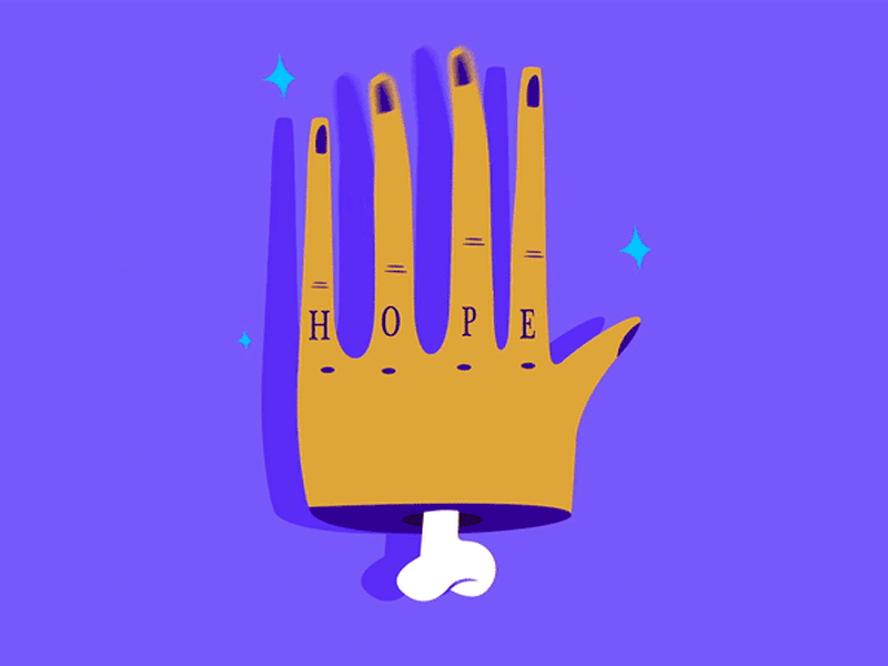 Hope animated design digitalart hand hand drawn hope illustration art illustration digital illustrator loops vector vectorart