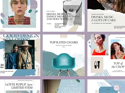 Violin 2.0 Social Media Kit blog color fashion furniture furniture store instagram ivent kit lifestyle magazine model popup shoes shop shopping social media store template tennis