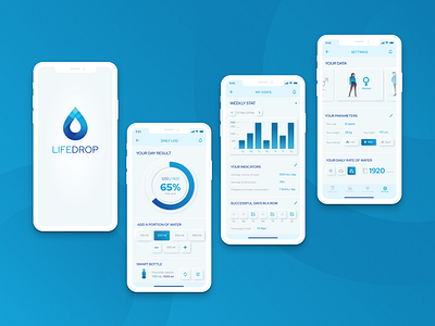 Water Tracker App app design tracker app ui ux