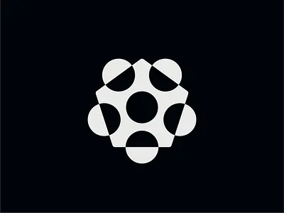 Geometric Team or Project Management Logo abstract logo brand identity branding hexagon icon logo logo design logo designer logotype meeting logo pentagon saas logo startup logo tech logo