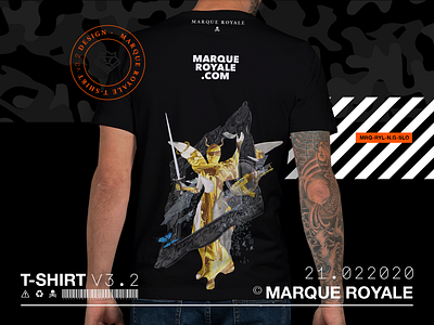 Marque Royale T-Shirt badge black brand assets brand identity branding design logo print typography vector