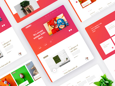 Toys agency platform 3d printer branding clean clean ui concept design design gradient gradients homepage design kids typography ui uidesign uidesigns uxdesign uxui web whitespace