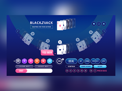 Blackjack HTML5 Gameplay 2d art 2d game app ui design game art game design game play hyper casual game ui uiux