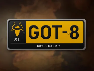 Weekly warm-up: license plate baratheon game of thrones great house illustrator license plate photoshop seven kingdoms sigil weekly warm up westeros