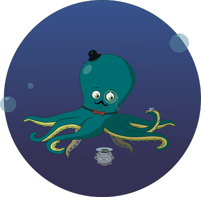 Octopus adobe illustrator ai art fish funny illustration octopus vector vector art