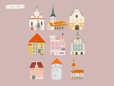 Tallinn arhitecture building illustraion tallinn travel