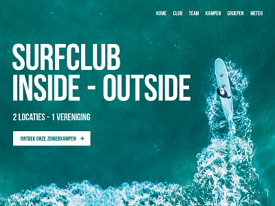 Inside - outside surf club styleframe design hero homepage inside outside styleframe surf club surfing