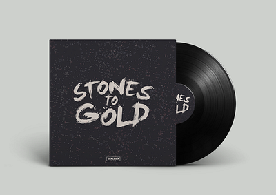 Stones to Gold album black bold branding cd dark illustration ministry mockup music script stones typography vinyl