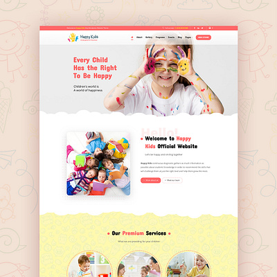 Kindergarten WordPress Theme theme ui ux web web desgin web designer website wordpress wordpress design wordpress theme xtra