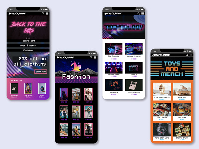 Molly's Store - 80's Themed 80s 80s style app app design iphone iphone x mobile molly sample shopping store themed vintage