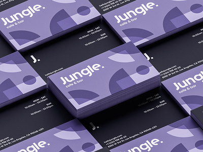 Jungle Cafe & Bar - Business Card abstract brand design brand identity branding business card jungle logo logotype pattern typography