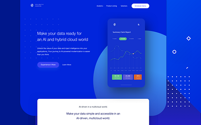 Data & Analytics Homepage Concept app branding design direction illustration interface logo ui ux vector web design