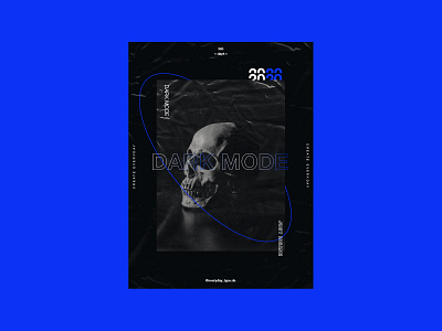 DARK MODE dark theme design graphicdesign poster poster a day poster art poster design skulls typogaphy typography vibrant colors