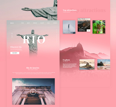 Rio Travel Agency agency branding design interface landingpage minimal travel ui ux web design