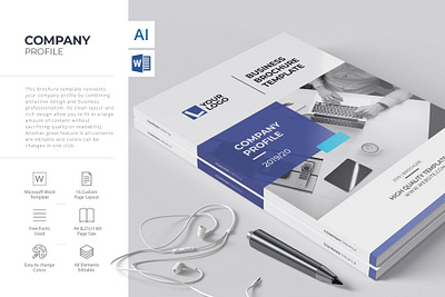 Company Profile, Word Template branding brochure design brochure template business brochure company profile corporate brochure design microsoft word brochure word brochure