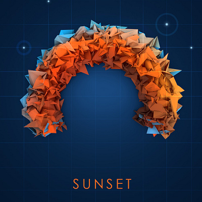 Sunset 3d 3drendering cinema 4d cinema4d colorful nature sunset