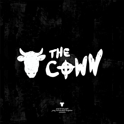 the coww animal company concept cow design illustration logo rustic vintage