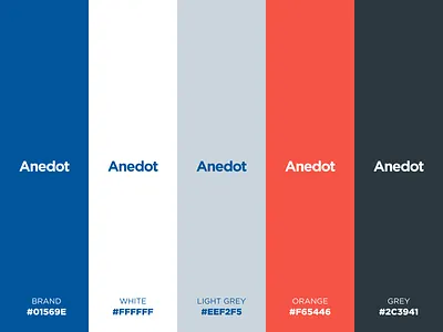 Anedot primary color pallet brand guidelines brand identity branding branding and identity color pallete