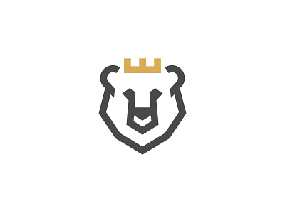 Bear King animal bear bear head bear illustration bear king bear logo bear vector branding branding design crown king kingdom line logo design logo designer minimal minimalist bear modern royal strong animal