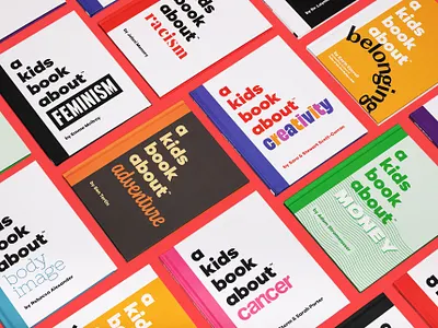 A Kids Book About ~~ Covers book book cover brand branding colors design layout primary typography