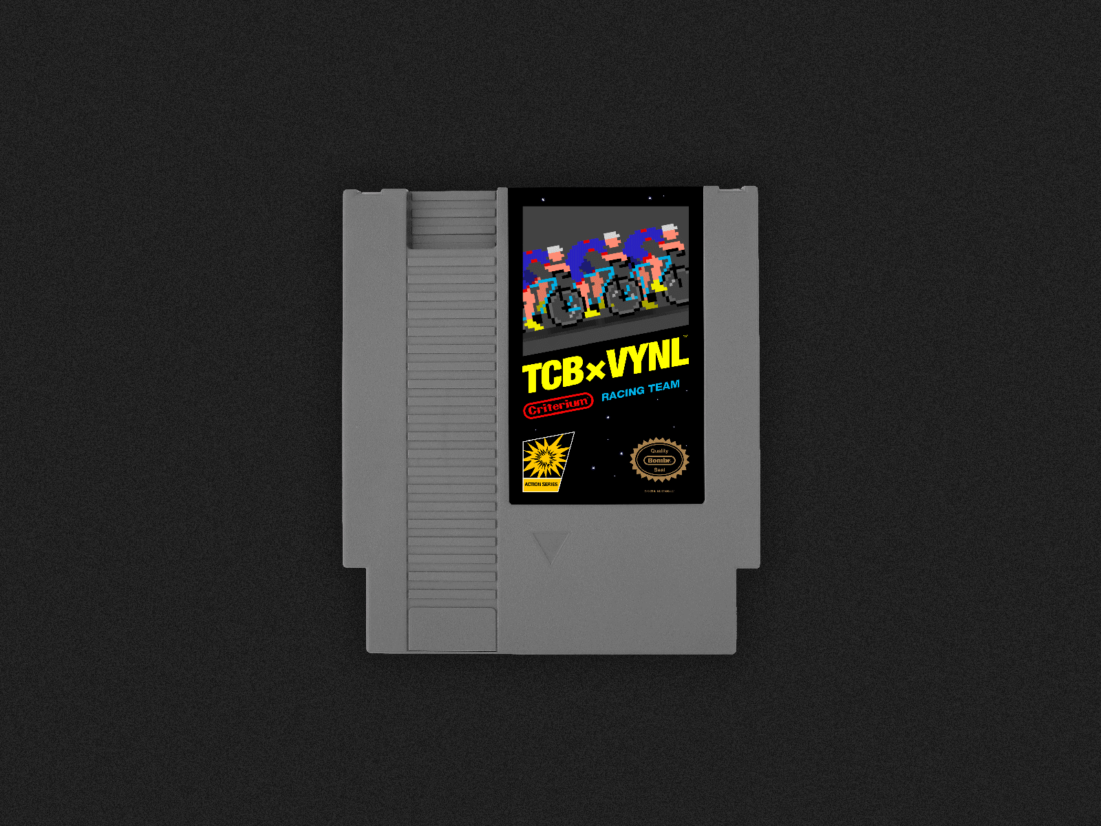 TCB-VYNL Stuff cartridge clifbar criterium cycling nes nintendo pixel pixelart poster tshirt vynl