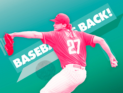 Baseball Is Back! baseball color for creatives graphic design memphis style phillies photoshop practice spring training